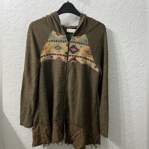 Altar’d State Swing tunic zip up hoodie.